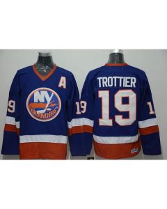 Islanders #19 Bryan Trottier Stitched Baby Blue CCM Throwback NHL Jersey