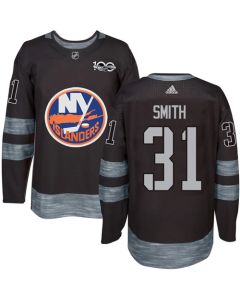 Islanders #31 Billy Smith Black 1917-2017 100th Anniversary Stitched NHL Jersey