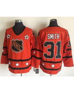 Islanders #31 Billy Smith Orange All Star CCM Throwback Stitched NHL Jersey