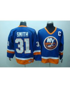 Islanders #31 Billy Smith Stitched Baby Blue CCM Throwback NHL Jersey