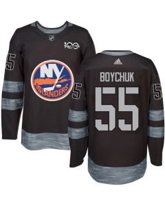Islanders #55 Johnny Boychuk Black 1917-2017 100th Anniversary Stitched NHL Jersey