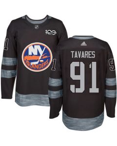 Islanders #91 John Tavares Black 1917-2017 100th Anniversary Stitched NHL Jersey