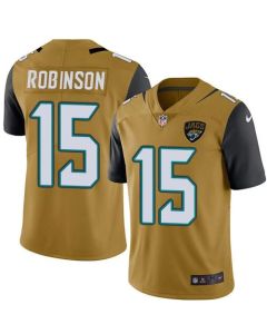 Jaguars #15 Allen Robinson Gold Men's Stitched NFL Limited Rush Jersey