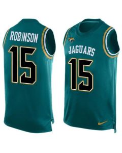 Jaguars #15 Allen Robinson Teal Green Team Color Men's Stitched NFL Limited Tank Top Jersey