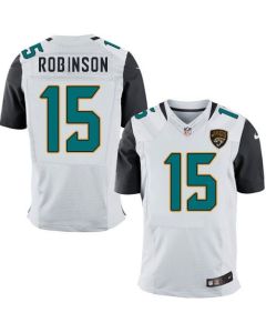 Jaguars #15 Allen Robinson White Men's Stitched NFL Elite Jersey