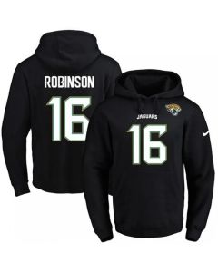 Jaguars #16 Denard Robinson Black Name & Number Pullover NFL Hoodie