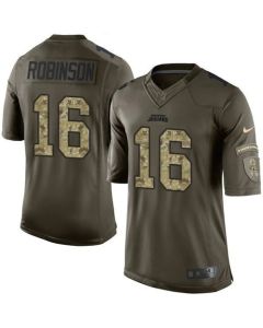 Jaguars #16 Denard Robinson Green Youth Stitched NFL Limited Salute to Service Jersey