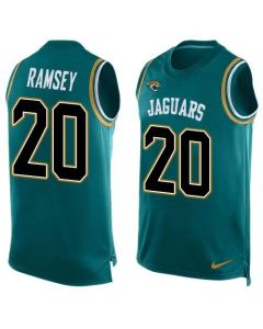 Jaguars #20 Jalen Ramsey Teal Green Team Color Men's Stitched NFL Limited Tank Top Jersey