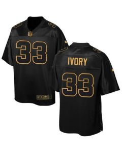 Jaguars #33 Chris Ivory Black Men's Stitched NFL Elite Pro Line Gold Collection Jersey