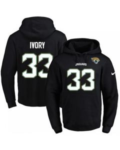 Jaguars #33 Chris Ivory Black Name & Number Pullover NFL Hoodie