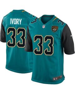 Jaguars #33 Chris Ivory Teal Green Team Color Youth Stitched NFL Elite Jersey