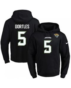 Jaguars #5 Blake Bortles Black Name & Number Pullover NFL Hoodie
