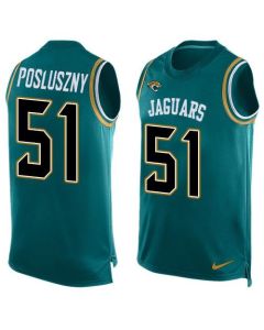 Jaguars #51 Paul Posluszny Teal Green Team Color Men's Stitched NFL Limited Tank Top Jersey