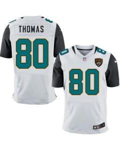 Jaguars #80 Julius Thomas White Men's Stitched NFL Elite Jersey