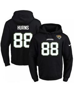 Jaguars #88 Allen Hurns Black Name & Number Pullover NFL Hoodie