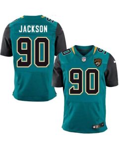 Jaguars #90 Malik Jackson Teal Green Team Color Men's Stitched NFL Elite Jersey