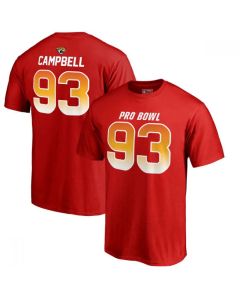 Jaguars #93 Calais Campbell AFC Pro Line 2018 NFL Pro Bowl Red T-Shirt
