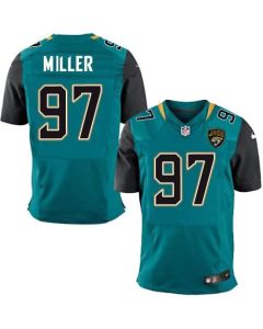 Jaguars #97 Roy Miller Teal Green Team Color Men's Stitched NFL Elite Jersey