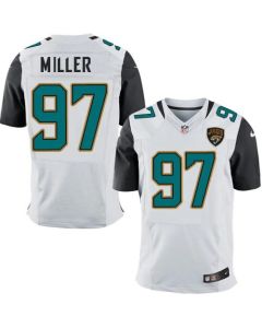 Jaguars #97 Roy Miller White Men's Stitched NFL Elite Jersey