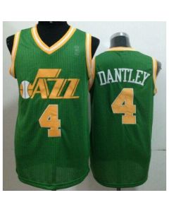 Jazz #4 Adrian Dantley Green Throwback Stitched NBA Jersey