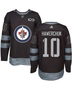 Jets #10 Dale Hawerchuk Black 1917-2017 100th Anniversary Stitched NHL Jersey