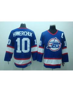 Jets #10 Dale Hawerchuk Stitched Blue CCM Throwback NHL Jersey