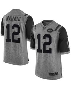 Jets #12 Joe Namath Gray Men's Stitched NFL Limited Gridiron Gray Jersey