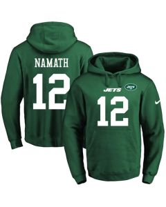 Jets #12 Joe Namath Green Name & Number Pullover NFL Hoodie