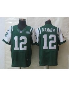 Jets #12 Joe Namath Green Team Color Men's Stitched NFL Elite Jersey