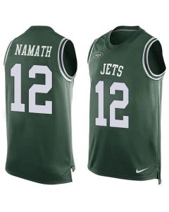 Jets #12 Joe Namath Green Team Color Men's Stitched NFL Limited Tank Top Jersey