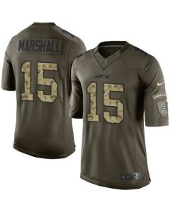 Jets #15 Brandon Marshall Green Men's Stitched NFL Limited Salute to Service Jersey
