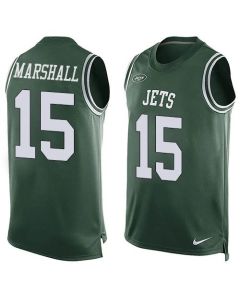 Jets #15 Brandon Marshall Green Team Color Men's Stitched NFL Limited Tank Top Jersey