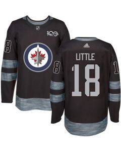 Jets #18 Bryan Little Black 1917-2017 100th Anniversary Stitched NHL Jersey