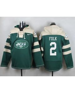 Jets #2 Nick Folk Green Player Pullover NFL Hoodie