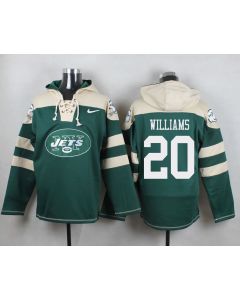 Jets #20 Marcus Williams Green Player Pullover NFL Hoodie