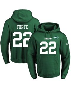 Jets #22 Matt Forte Green Name & Number Pullover NFL Hoodie