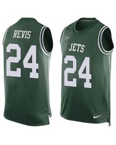 Jets #24 Darrelle Revis Green Team Color Men's Stitched NFL Limited Tank Top Jersey