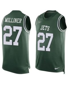 Jets #27 Dee Milliner Green Team Color Men's Stitched NFL Limited Tank Top Jersey