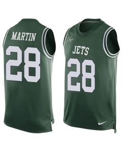 Jets #28 Curtis Martin Green Team Color Men's Stitched NFL Limited Tank Top Jersey