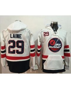 Jets #29 Patrik Laine White Name & Number Pullover NHL Hoodie