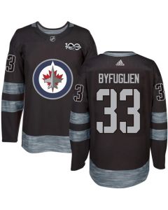 Jets #33 Dustin Byfuglien Black 1917-2017 100th Anniversary Stitched NHL Jersey