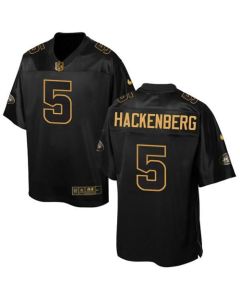Jets #5 Christian Hackenberg Black Men's Stitched NFL Elite Pro Line Gold Collection Jersey