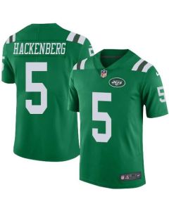 Jets #5 Christian Hackenberg Green Youth Stitched NFL Elite Rush Jersey