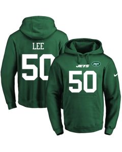 Jets #50 Darron Lee Green Name & Number Pullover NFL Hoodie