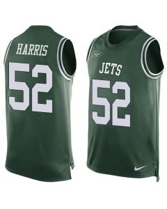 Jets #52 David Harris Green Team Color Men's Stitched NFL Limited Tank Top Jersey