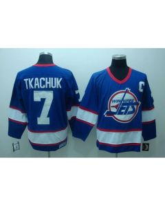Jets #7 Keith Tkachuk Stitched Blue CCM Throwback NHL Jersey