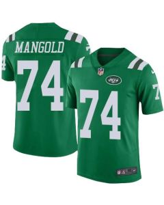 Jets #74 Nick Mangold Green Men's Stitched NFL Elite Rush Jersey
