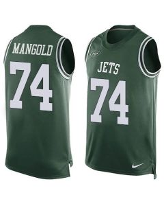 Jets #74 Nick Mangold Green Team Color Men's Stitched NFL Limited Tank Top Jersey