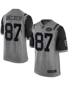 Jets #87 Eric Decker Gray Men's Stitched NFL Limited Gridiron Gray Jersey