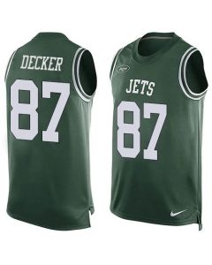 Jets #87 Eric Decker Green Team Color Men's Stitched NFL Limited Tank Top Jersey